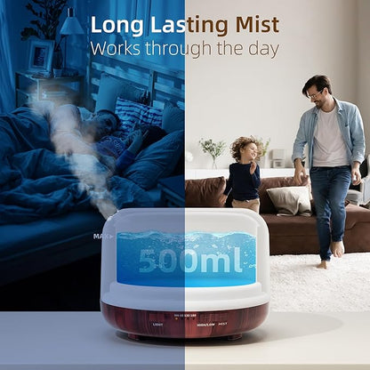 ASAKUKI Essential Oil Diffuser for Home, 500ml Aromatherapy Fragrant Oil