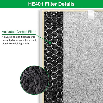 HE401 Filter Replace for Shark Air Purifier 4 Replacement Filter Compatible