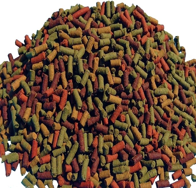 Aquatic Foods Inc. 4-Type Tropical Mix Sticks of Beef Heart, Color Enhancing, Egg Calcium & Vegetable 1/8" x 7/16" Sticks for Cichlids, Plecos, Shrimp, Snails, Crabs, All Tropical Fish…2-lbs