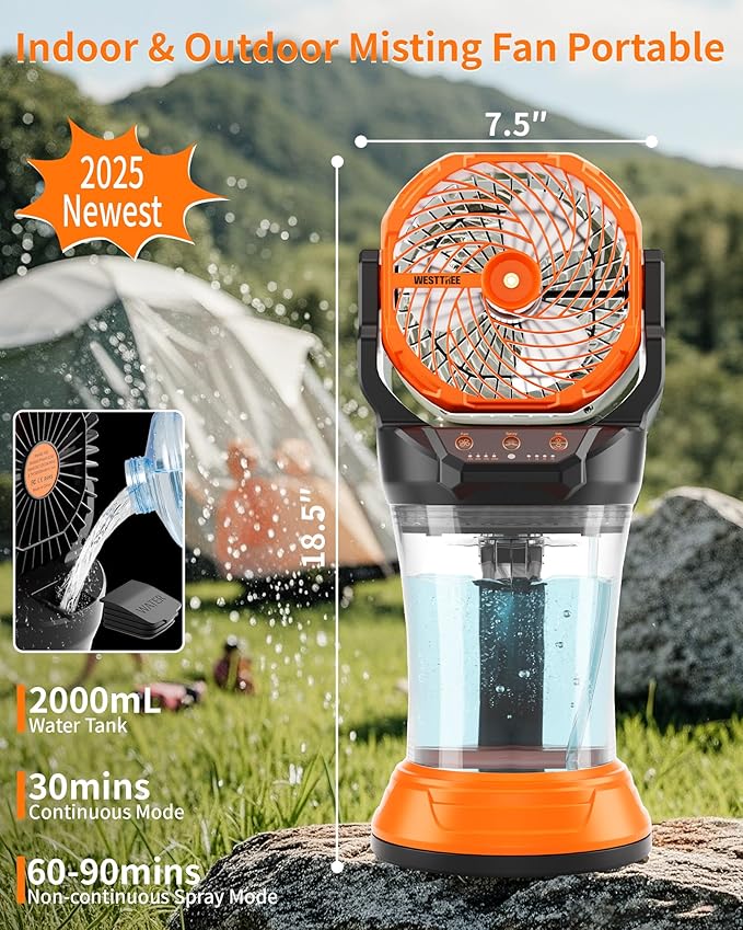 WESTTREE Portable Misting Fan