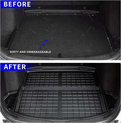 Rongtaod Floor Mats Compatible with 2017-2022 Honda CRV Cargo Liner Trunk Mat TPE All Weather Trunk Liner 2021 CR-V Accessories (Trunk Mats+Floor Mats)