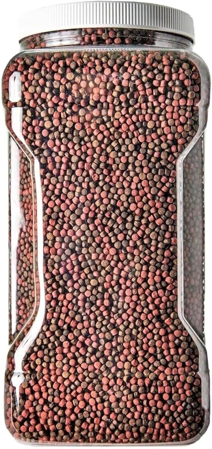 Aquatic Foods Inc. 3mm California Blackworm & Beef Heart Floating Pellets, for Discus, Cichlids All Tropicals, Koi and Pond Fish…3-lb & 8oz Lg Jar