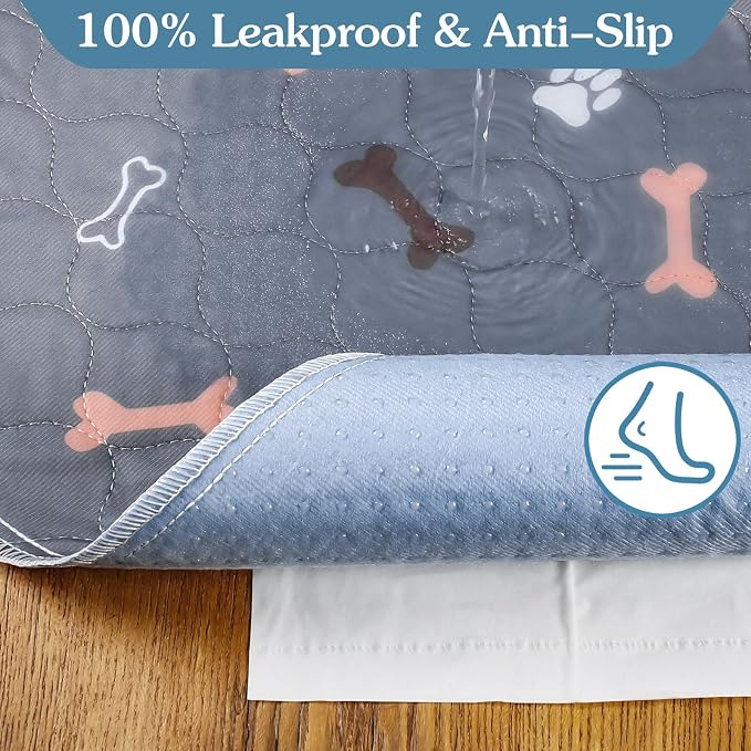 Washable Pee Pad for Dogs, 1 Pack Extra Large Puppy Pads, 72"x72" | Super Absorbent, Waterproof & Leakproof, Non-Slip Bottom, Machine Washable, For Floors, Beds, Couches, Crates, Carpets, Cars