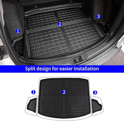 Rongtaod Floor Mats Compatible with 2017-2022 Honda CRV Cargo Liner Trunk Mat TPE All Weather Trunk Liner 2021 CR-V Accessories (Trunk Mats+Floor Mats)