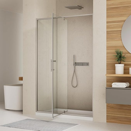 44-48" W x 71" H Pivot Swing Glass Shower Door, Pivot Frame Shower Door