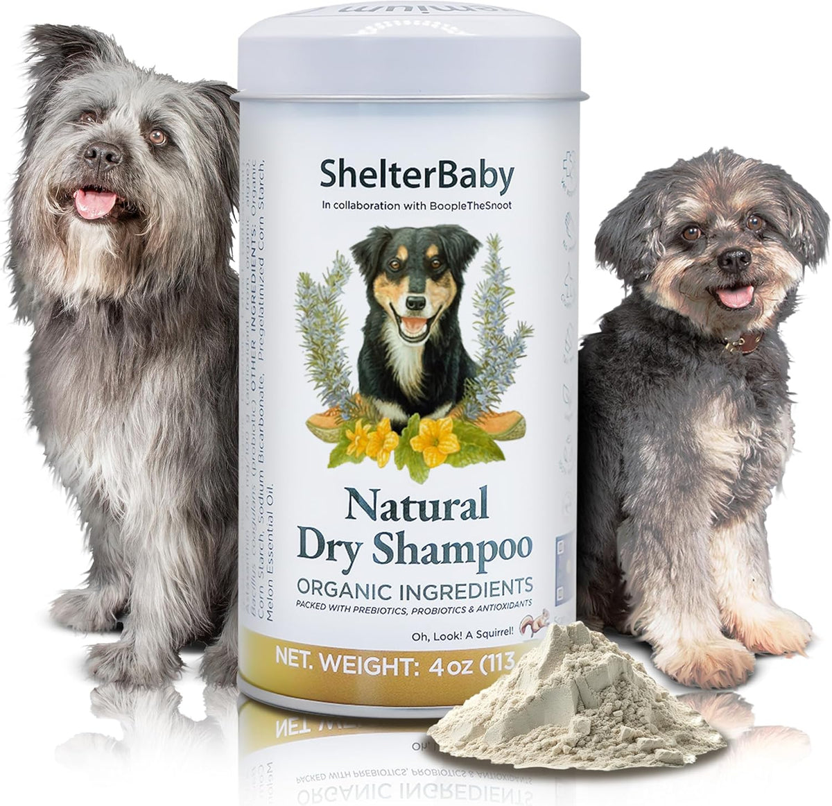 Dry Shampoo for Dogs – Antifungal Itchy Skin & Hot Spot Relief, Yeast Infection & Paw Licking Treatment, Dog Powder with Allergy Support