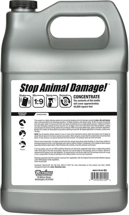 Deer Stopper, Liquid Animal Stopper Repellent, All Natural, Effective All Year Round, Safe for People and Pets, No Harsh Chemicals, Ready to Use, Deer & Moose Repellent - 1 Gallon Concentrate