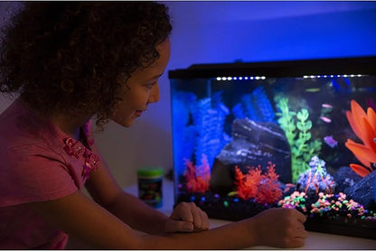 GloFish Aquarium Gravel, Fish Tank Gravel, Black With Fluorescent Accents, Compliments GloFish Tanks, 5 lb Bag