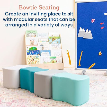 ECR4Kids SoftZone Toddler Modular Stool Set, Flexible Seating, Contemporary, 6-Piece