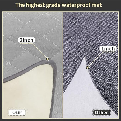 CoolShields Washable Pee Pads for Dogs, 18'' x 24'', Grey, 4 Pack | Ultra-Absorbent Reusable Waterproof Puppy Pad for Crates, Playpens, Carpets, and Floors—Ideal for Dogs, Cats, and Small Pets