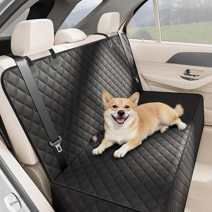 Dog Car Seat Cover for Back Seat, Waterproof Pet Bench Seat Cover for Dogs, Scratchproof Nonslip Rear Seat Protector for Cars, Trucks, SUVs