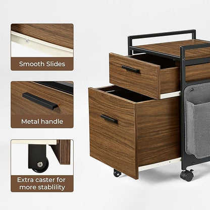 EUREKA ERGONOMIC 2-Drawer Mobile File Cabinet