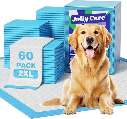 60 Count-30" x 36" XXL Puppy Pads, Extra Large Pee Pads for Dogs, Super Absorbent Disposable Dog Training Pads, Quick Drying, Leak-Proof, Ultra Thick Potty Pads for Dogs, Puppies, Doggie, Cats