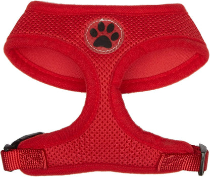BINGPET No Pull Dog Harness for Small Medium Dogs,All Weather Mesh Step in Vest Harness for Small Dogs,Breathable Mesh Puppy Cat Harnesses,Step-in Air Dog Harness for for Small Dogs,Red,Small