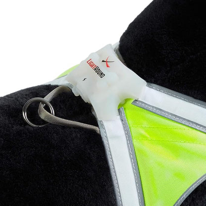 noxgear LightHound Light Up Reflective Dog Harness, Large | 360° Light Up Reflective Dog Harness, 8 Colors & 6 Modes, USB Rechargeable, Adjustable, Rainproof, LED Fiber Optic