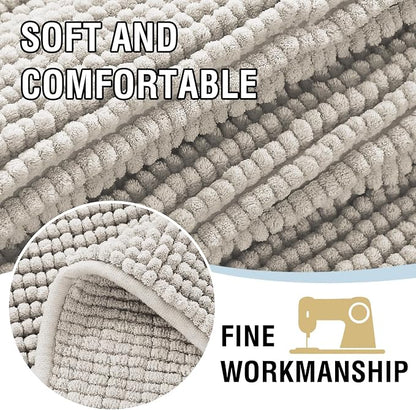 H.VERSAILTEX Plush Chenille Couch Cover for Dogs Pets Blanket for Bed Anti-Slip Soft and Durable Furniture Protector for Small Medium Large Cats Washable (52" x 82", Oatmeal)