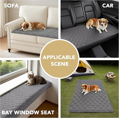 H.VERSAILTEX Chenille Couch Cover for Dogs Washable Soft Fuzzy Chair Covers Armchair Sectional Sofa Cover Thick Pet Couch Cover Protector Non-Slip Dog Bed Cover(Light Grey, 28" x 34")