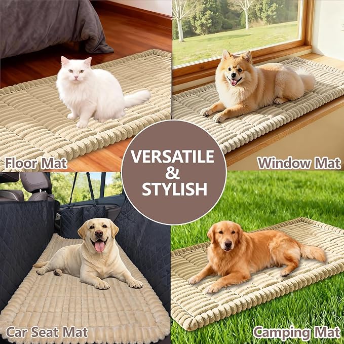 Waterproof Couch Cover for Dogs Washable,Nonslip Fuzzy Durable Pet Friendly | Soft Slipcovers for 3 Cushion Sofa Cover,Plush Thick Protector Fits Mat Bed Leather & Fabric Couches (Brown 27.6"x82.7")