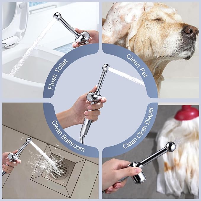 SonTiy Handheld Bidet Sprayer for Toilet, Adjustable Water Pressure Control
