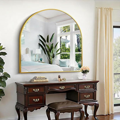 CIRCUMI Arched Wall Mirror, Metal Frame, Large Size