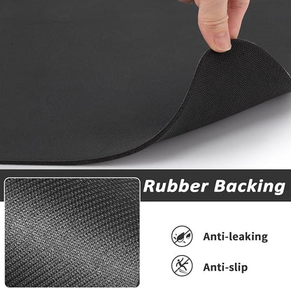 HotLive Dog Food Mat - Absorbent Cat Mat for Food and Water, No Stains Pet Feeding Bowl Mat, Easy to Clean Pet Placemats, Quick Dry Dog Water Dispenser Mat for Messy Drinkers | Black 24"x 36"