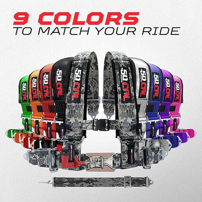 1pc Green 5 Point Harness for Bucket Seat, Latch Release, 9 Color Options, Racing Harness 5 point, Race Car, UTV, RZR [6001A1]
