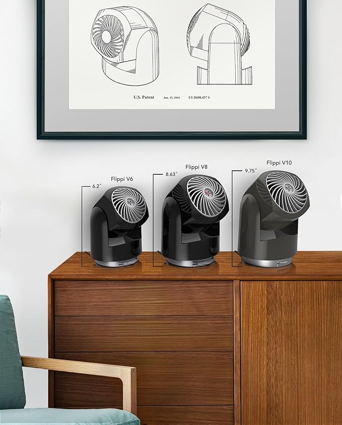Vornado Flippi V6 Compact Air Circulator Fan, Quiet Portable Travel Fan