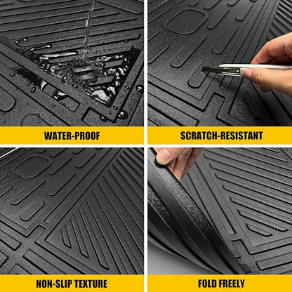 Backrest Mat for 2022-2025 Hyundai Tucson All Weather TPE Rear Back Seat Protector Cargo Liner for 2022 2023 2024 2025 Hyundai Tucson Black Only