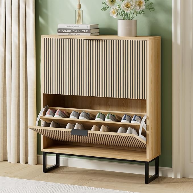 Shoe Cabinet Storage Entryway Slim, Shoe Organizer Cabinet