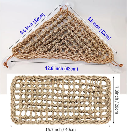 Reptile Plants for Bearded Dragon Tank Accessories, Terrarium Plant Artificial Decor for Snake Cage, Fake Plant for Leopard Gecko Habitat, Lizard Chameleon Ball Pythons (Group GN)
