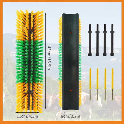 Livestock Scratch Brush Animal Back Scratching Brush for Cow | Livestock Grooming Brush Farm Animal Scratcher Livestock Itch Reliever Farm Mount‑able Brush Animal Self‑Groomer