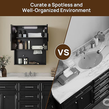 Modern Fluted Bathroom Wall Cabinet