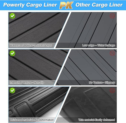 Powerty Trunk Mat for 2024 2025 2026 Chevrolet/Chevy Trax Accessories Cargo Mats TPE All Weather Cargo Liner Heavy-Duty Trunk Liners