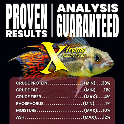 Xtreme Krill Flakes - Premium Max Protein Freshwater Fish Food with 100% Krill and Shrimp, & Vitamins for Optimal Immune and Digestive Health, Boosts Color & Energy – USA Farm Grown (8oz)