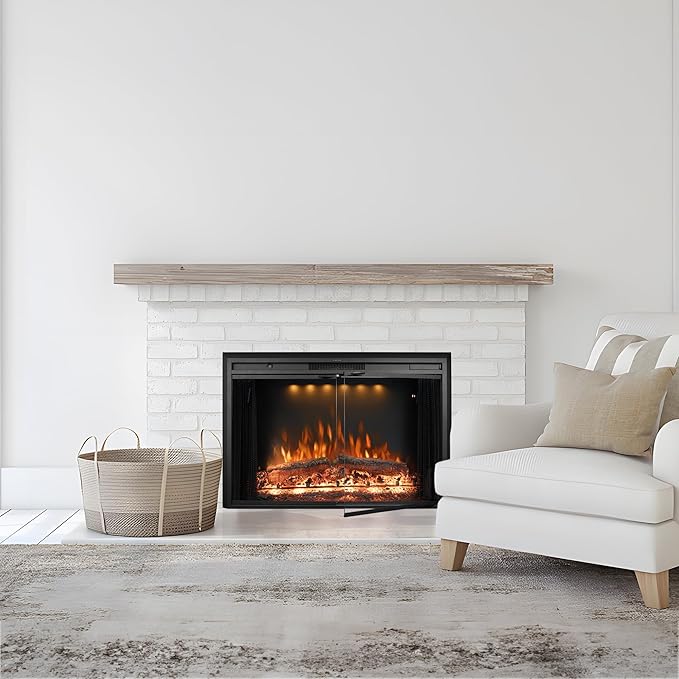 50 Inches Electric Fireplace Insert, 750W/1500W Fireplace Heater