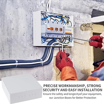 12" x 12" x 4" PVC Plastic Junction Box