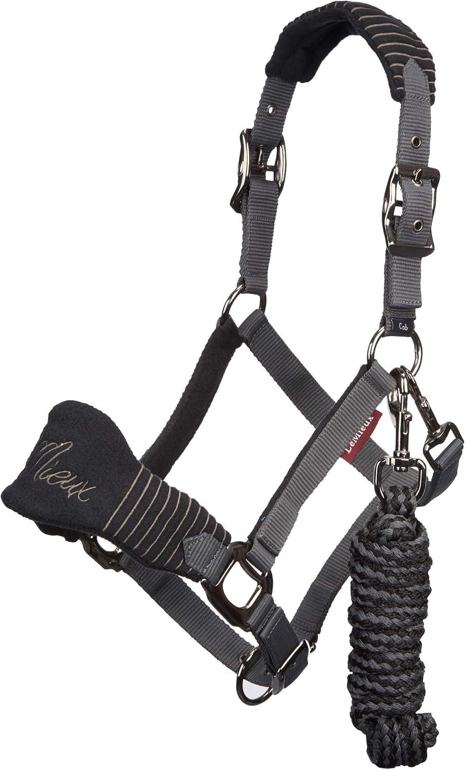 LeMieux Vogue Fleece Headcollar - Halter & Leadrope - Extra Padding, Adjustable at Curb and Poll Strap
