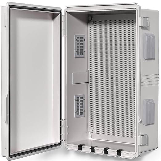Electrical Junction Box, Ventilated Design, Cable Grommets, Indoor/Outdoor Use
