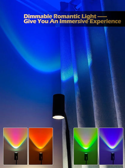 Dual-Side Floor Lamp for Living Room, 17W Tall Standing LED Lamp with Remote, 5 Color Temps & RGB Ambient Modes, Dimmable Reading Lamp with Gooseneck, Modern Black Corner Lamp for Bedroom Home Office