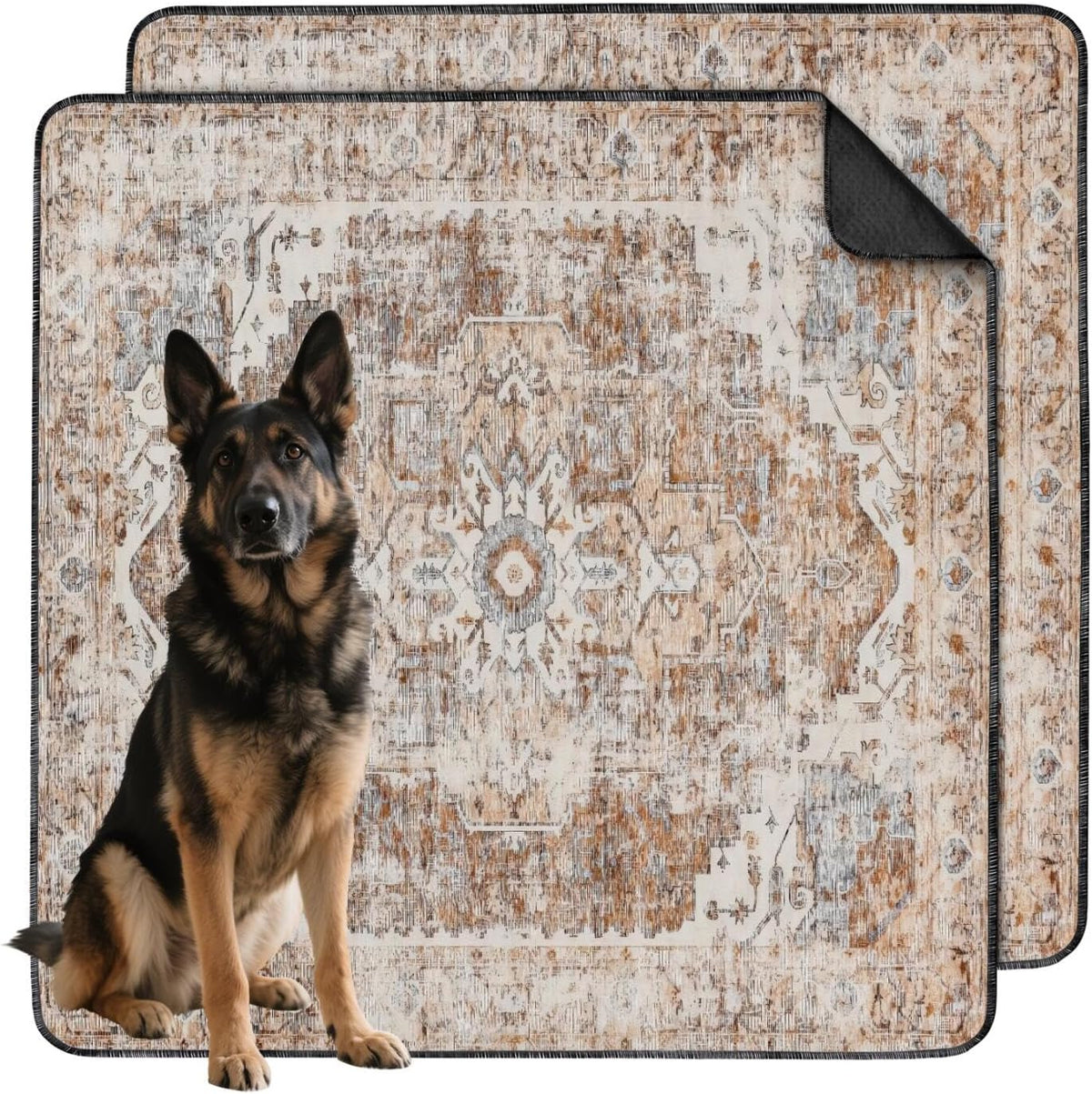 Washable Pee Pads for Dogs 2 Pack, Absorbent Reusable Puppy Pads Waterproof, Leakproof & Non-Slip Whelping Pad, Potty Training Pads for Dogs Playpen Mat 48x48