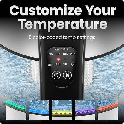 Chefman Electric Kettle with Temperature Control, 5 Presets LED Indicator Lights