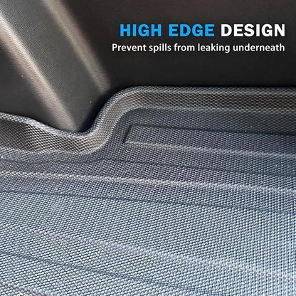 KUST Cargo Trunk Mat for Toyota Sienna 2021-2026 (with Spare Tire), Rear Trunk Cargo Liner All Weather Protection, TPE Rubber Raised Edge