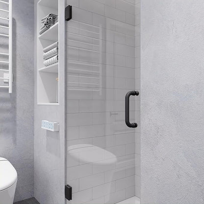 ANZZI 70" x 24" Frameless Shower Door in Gun Metal Black, Passion Water