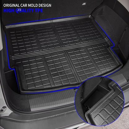 Rongtaod Floor Mats Compatible with 2021-2025 2026 Nissan Rogue Trunk Mat Cargo Mat Cargo Liner All Weather Floor Liner 2024 Rogue Accessories (Trunk Mat+Floor Mats)