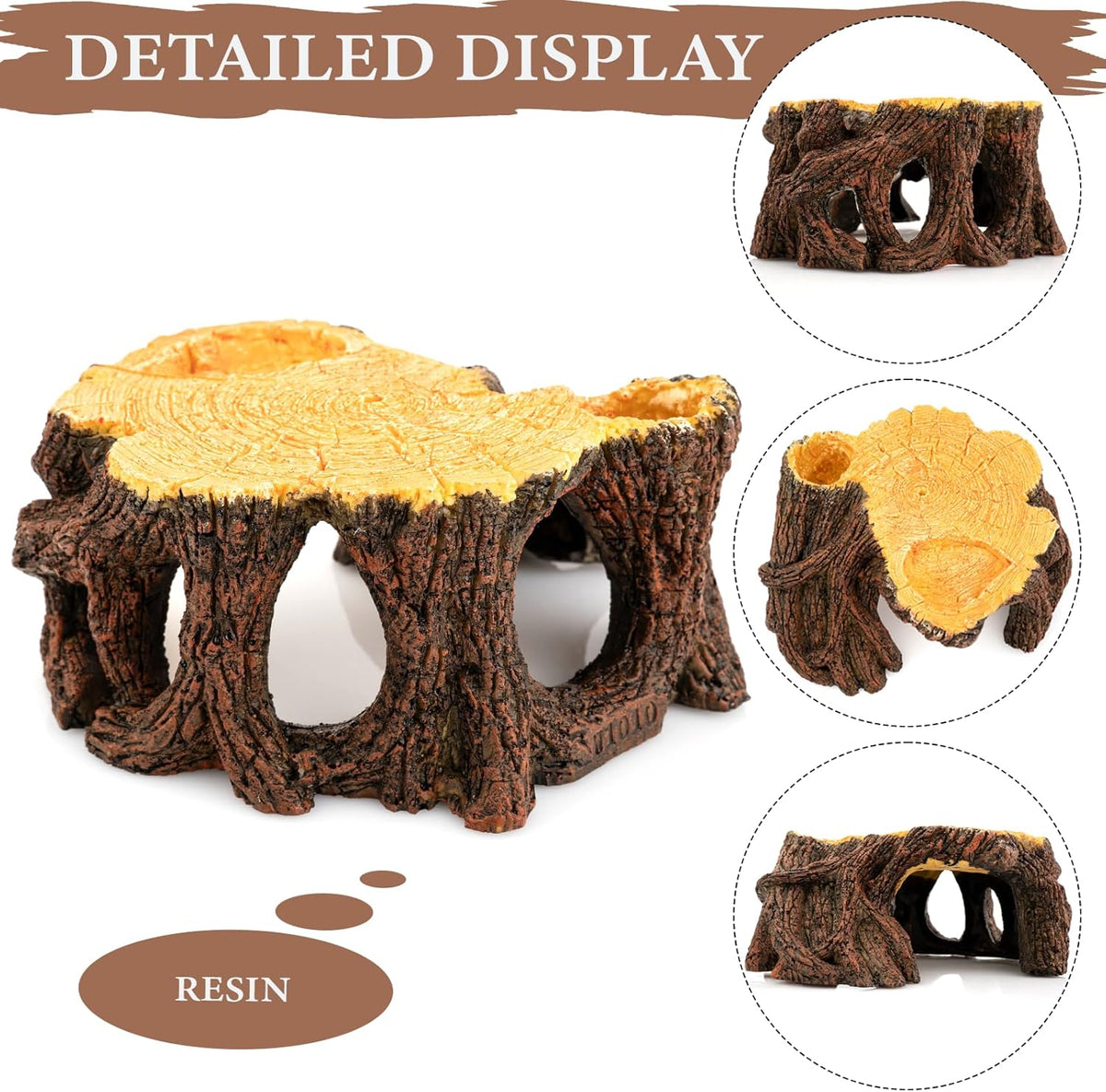 Reptile Hide Cave, Naturalistic Terrarium Décor, Safe Hideout for Ball Pythons, Bearded Dragons, Leopard Geckos