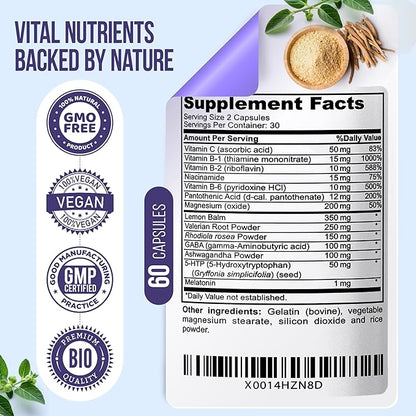 Nature's Nectar Anxiety and Stress Relief Supplements – Keep Calm Capsules