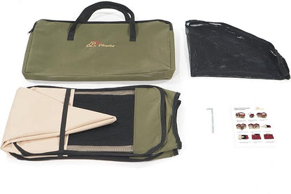 Pawer 36”×18.5” 8-Panel Foldable Pet Playpen, for Small Medium Cat/Dog/Puppy, Olive+Beige, 600D Oxford Cloth Portable Indoor & Outdoor Kennel with Carry Bag, Multiple Sizes & Colors Available