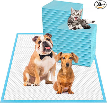 Boscute Thicken 6 Layers Heavy Absorbent XL 36"x24" Pet Training Dog Pee Pads, Extra Large Polymer Leak-Proof Quick Dry Puppy Pee Pads, Disposable Pee Pads for Dogs Cats Rabbit, 30 Counts | Heavy Absorbent up to 7 Cups, Quick Dry, for Dogs Cats Rabbit ...
