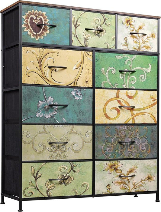 WLIVE Tall Dresser for Bedroom, Fabric Dresser Storage Tower, Chest of Drawers