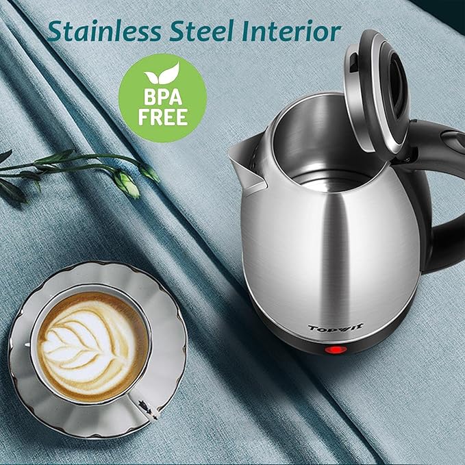 TOPWIT Electric Kettle, 2.0L Hot Water Kettle Electric, BPA-Free Stainless